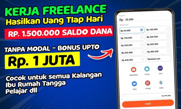 Sribulancer : Cara Kerja Online Dibayar Pakai Saldo DANA yang Mudah